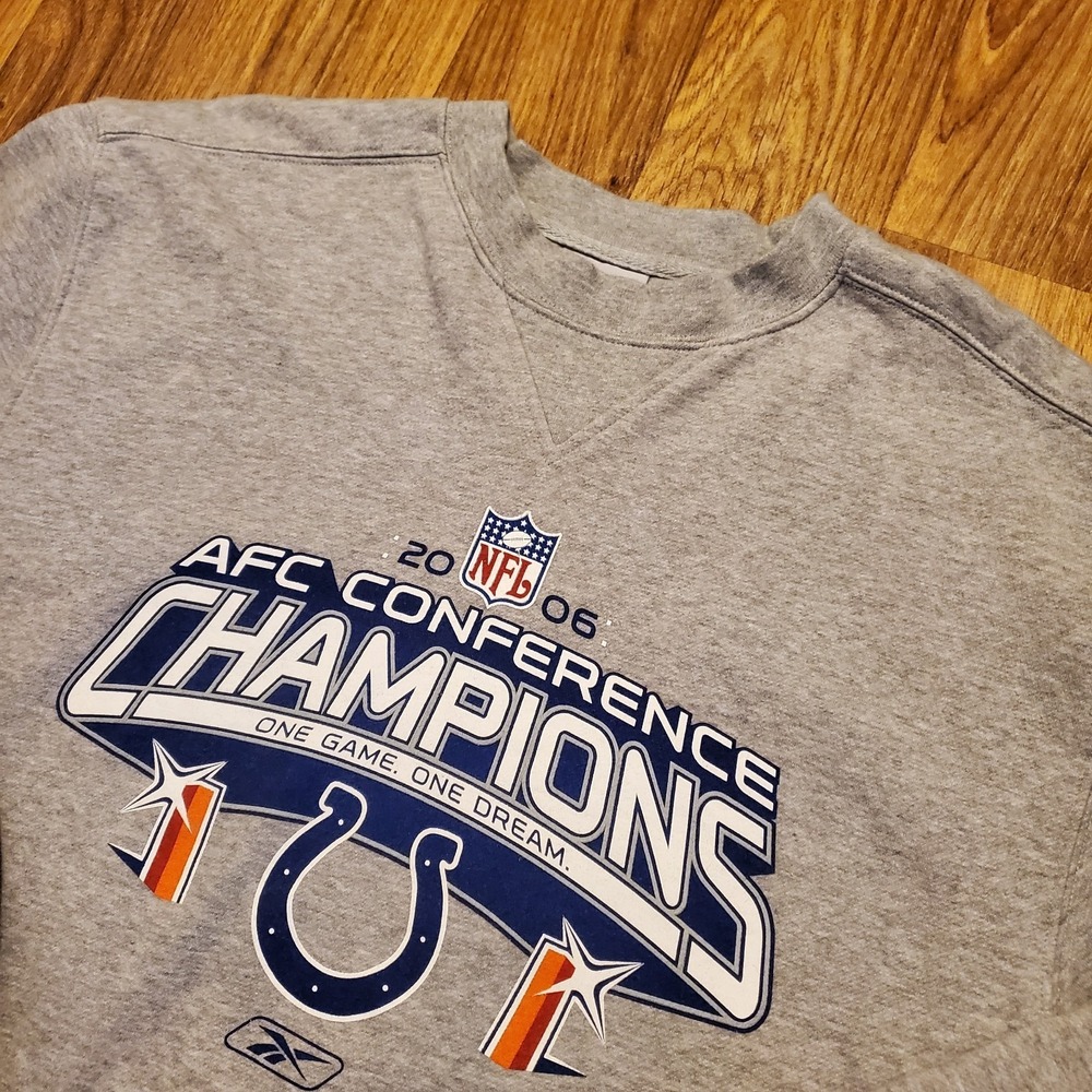 Vintage Indianapolis Colts Sweatshirt Adult Large AFC Champions‎ Reebok 2006
